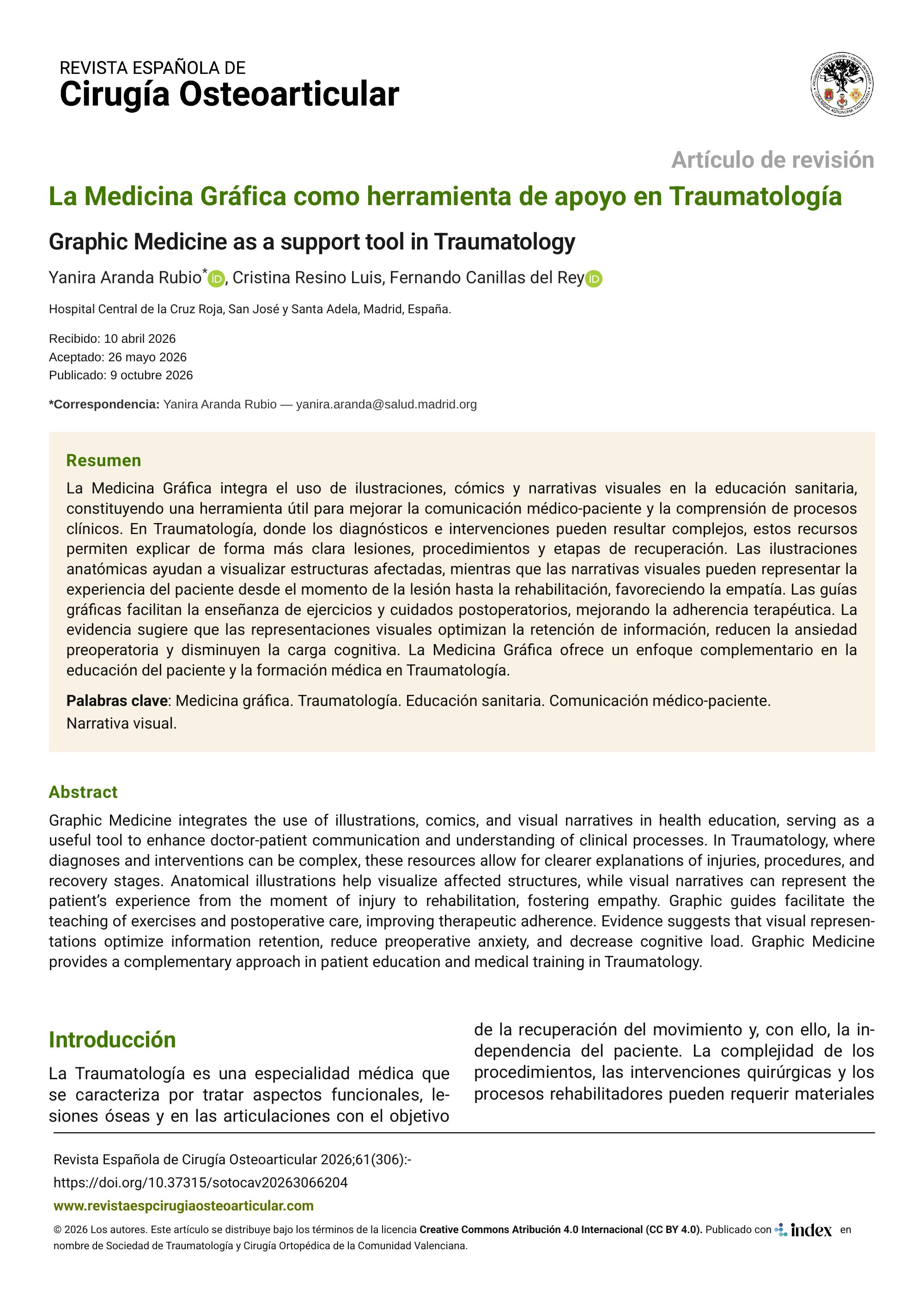La Medicina Gráfica como herramienta de apoyo en Traumatología